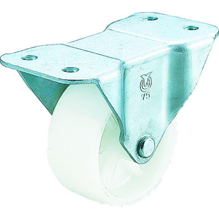 ユーエイ プレート式 固定 キャスター ナイロン 車輪径75mm  Mタイプ MR型 取付寸法100×30(Tcode:3796922)