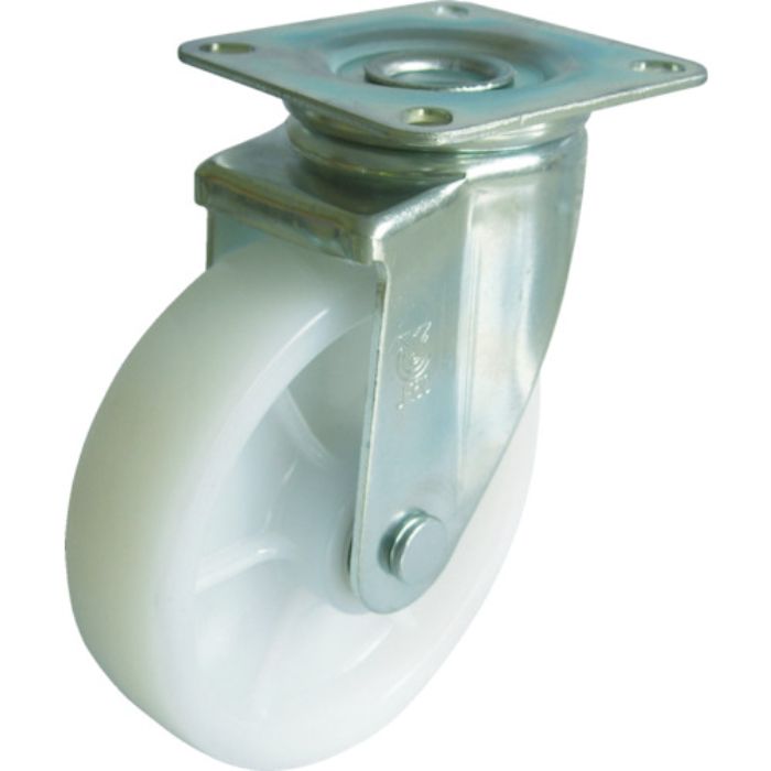 ユーエイ プレート式 自在 キャスター ナイロン 車輪径130mm  Jタイプ J2型 取付寸法80×80(75×75)(Tcode:3824608)