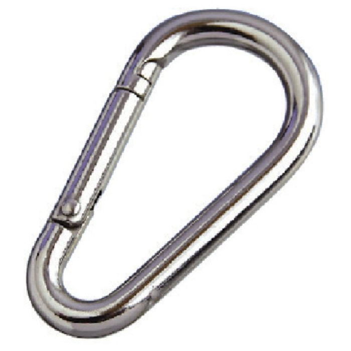 水本 ステンレス ナス型カラビナ(環なし) 線径10mm長さ102mm(Tcode:8492070)