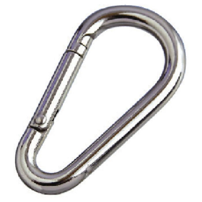 水本 ステンレス ナス型カラビナ(環なし) 線径4mm長さ45mm(Tcode:8492072)