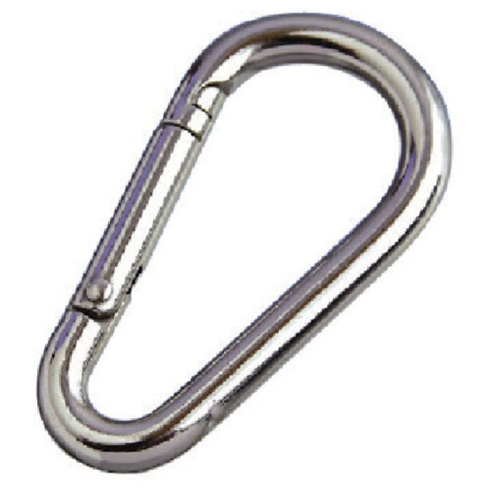 水本 ステンレス ナス型カラビナ(環なし) 線径5mm長さ54mm(Tcode:8492073)