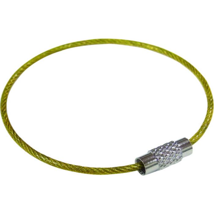 ニッサチェイン ビニコートキーワイヤー 黄 160mm 1PK=1個入り(Tcode:2240555)