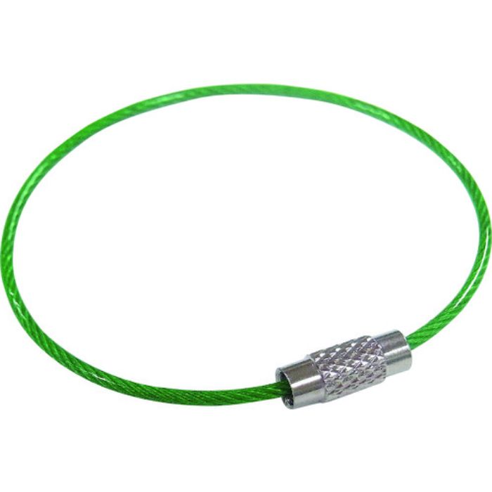 ニッサチェイン ビニコートキーワイヤー 緑 160mm 1PK=1個入り(Tcode:2242047)