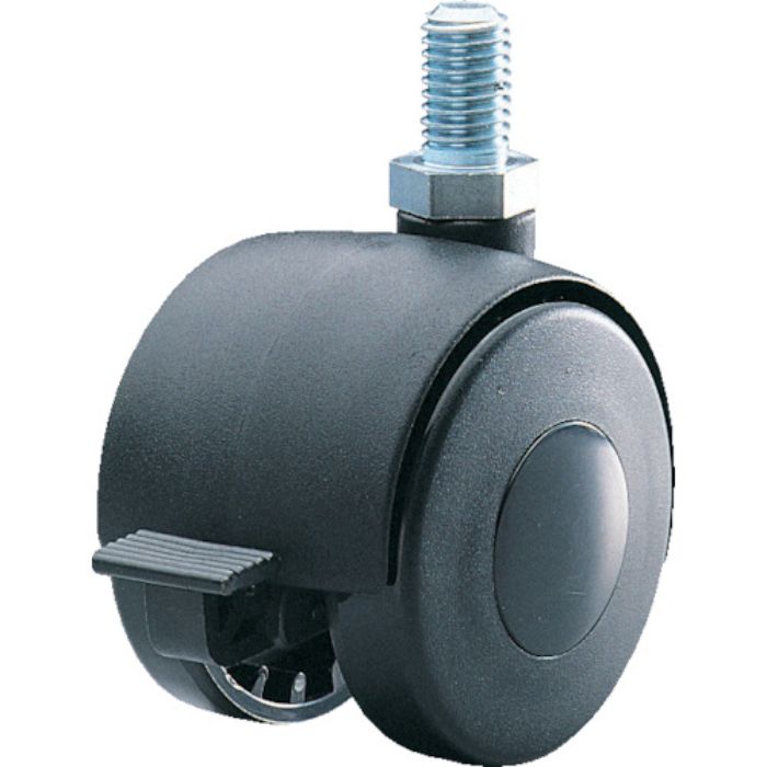 ユーエイ ねじ込み式 自在 双輪キャスター ナイロン 車輪径50mm ストッパー付き OTHERS P型 ネジ寸法M12×22ピッチ1.75(Tcode:2779099)