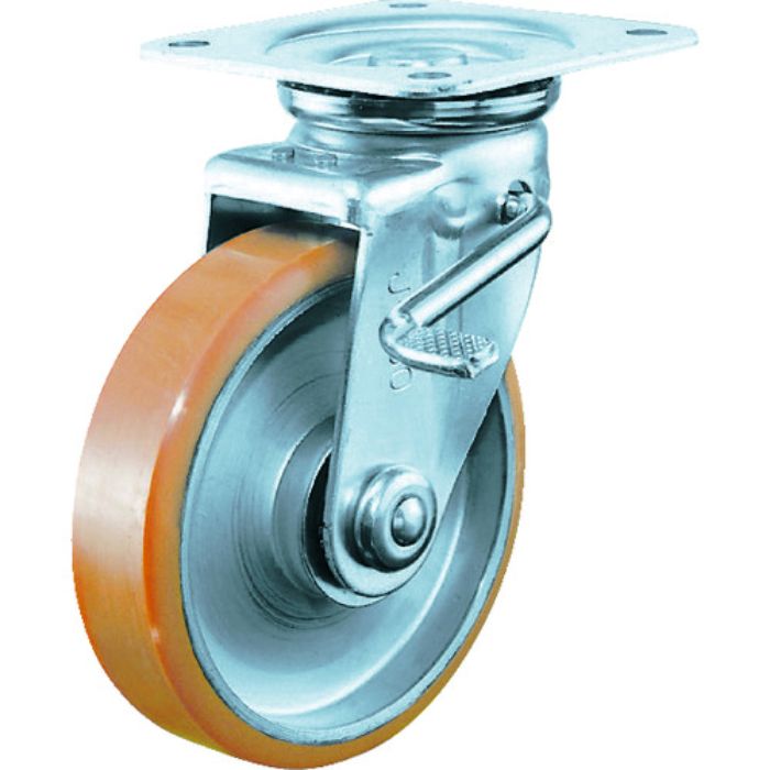 イノアック 中荷重用キャスター ログラン ストッパー・旋回金具付 Φ75(Tcode:3847420)