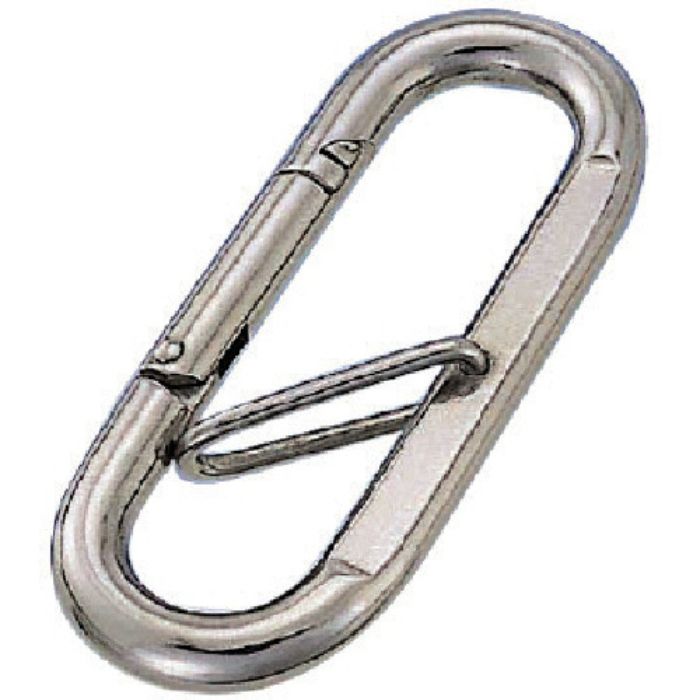 水本 ステンレス プチカラビナ(ハズレ止め付) 線径4mm長さ40mm(Tcode:8492190)
