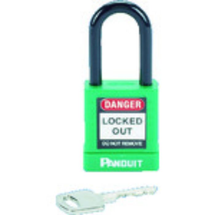 PANDUIT ロックアウト用非電導性パドロック 緑 (1個=1箱)(Tcode:4037642)