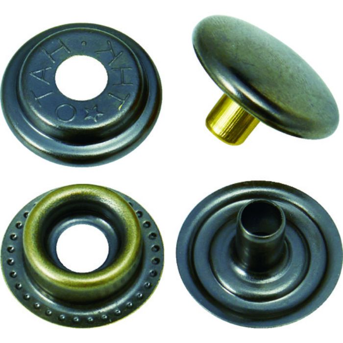 TRUSCO ハトメボタン 黒ニッケルメッキ 15mm 10組入り(Tcode:1145023)