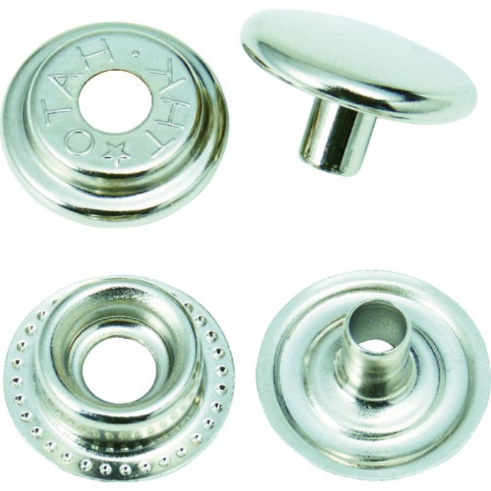 TRUSCO ハトメボタン ニッケルメッキ 15mm 10組入り(Tcode:1145021)