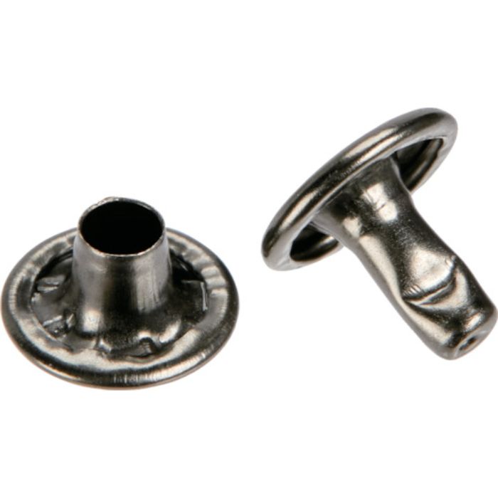 TRUSCO 大カシメ スチール 黒ニッケルメッキ 9mm 足長11.5mm 30組入 (ブリスターパック入)(Tcode:3630598)