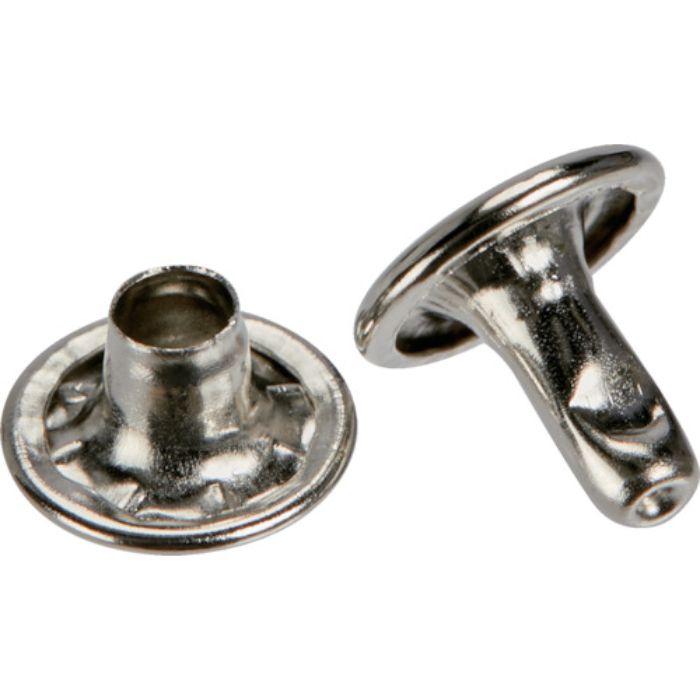 TRUSCO 大カシメ スチール ニッケルメッキ 9mm 足長8.5mm 30組入 (ブリスターパック入)(Tcode:3630602)
