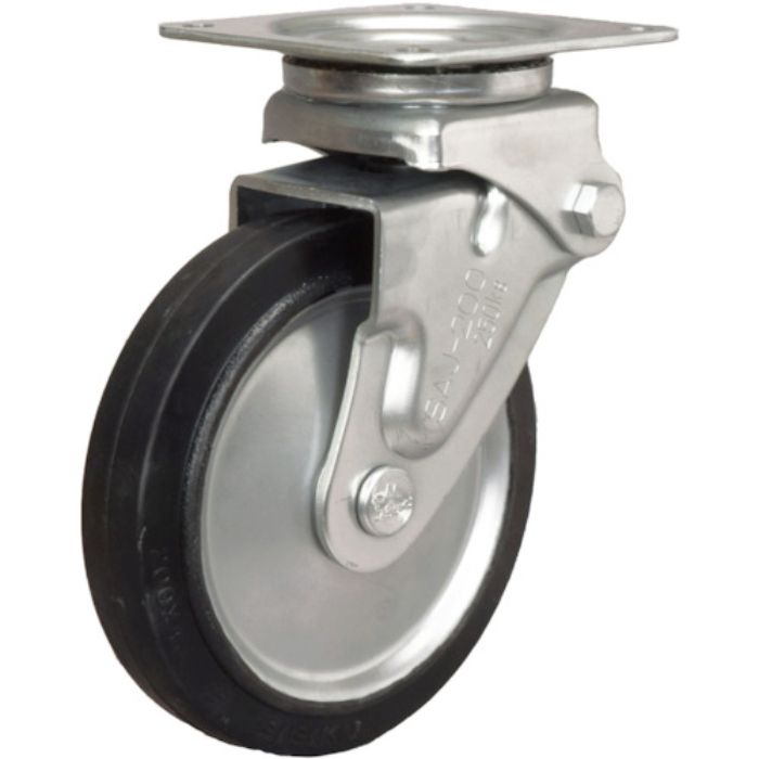 シシク 緩衝キャスター 自在 150径 ゴム車輪(Tcode:3535223)