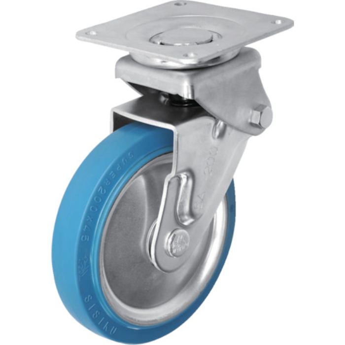 シシク 緩衝キャスター 自在 200径 スーパーソリッド車輪(Tcode:3535231)