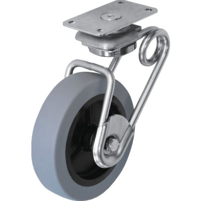 シシク 緩衝キャスター5 自在 100径 ウレタン車(Tcode:4413946)