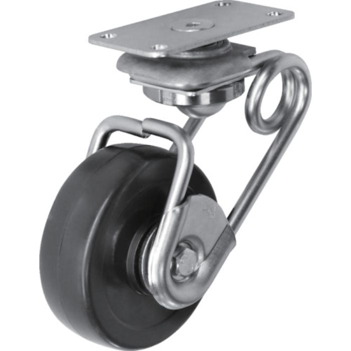 シシク 緩衝キャスター5 自在 75径 Rゴム車(Tcode:4413962)