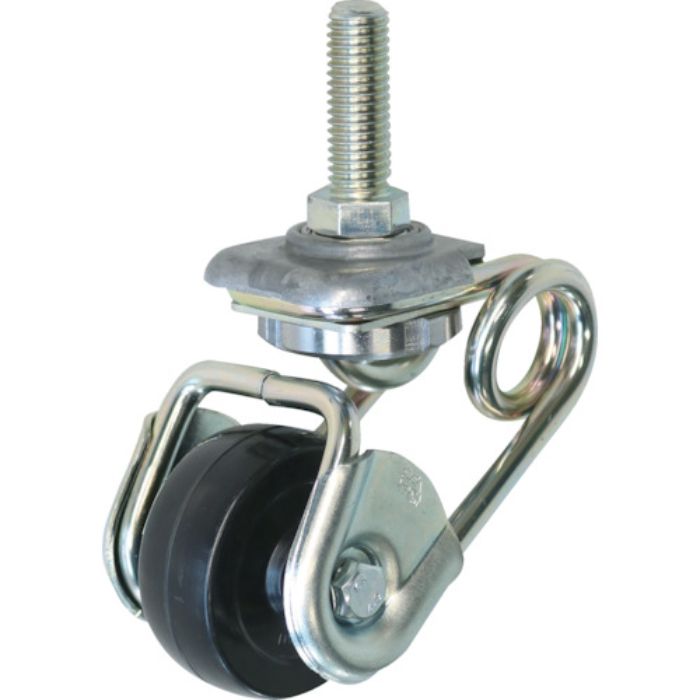シシク 緩衝キャスター5 自在 ネジ込み 50径 Rゴム車(Tcode:4414055)