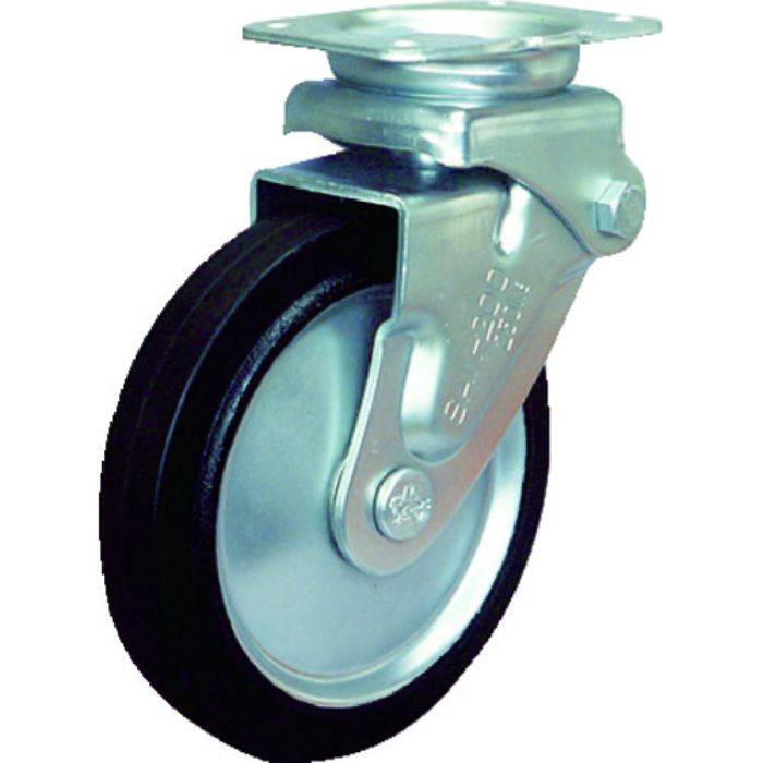 シシク 緩衝キャスター 固定 ゴム車輪 200径(Tcode:3535304)