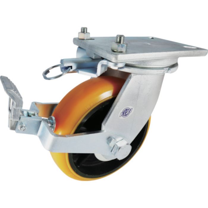 ヨドノ 重量用高硬度ウレタン自在車250φストッパー・旋回ロック付(Tcode:8094066)