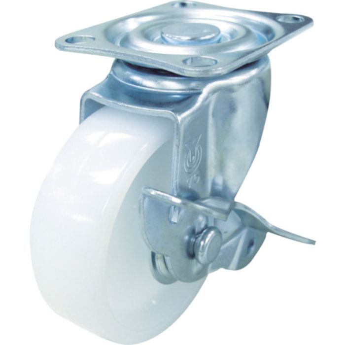 ユーエイ プレート式 自在 キャスター ナイロン 車輪径65mm ストッパー付き Sタイプ SG-S型 取付寸法55×42(Tcode:3279171)