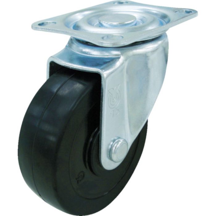 ユーエイ プレート式 自在 キャスター ゴム 車輪径65mm  Sタイプ SG型 取付寸法55×42(Tcode:3279146)