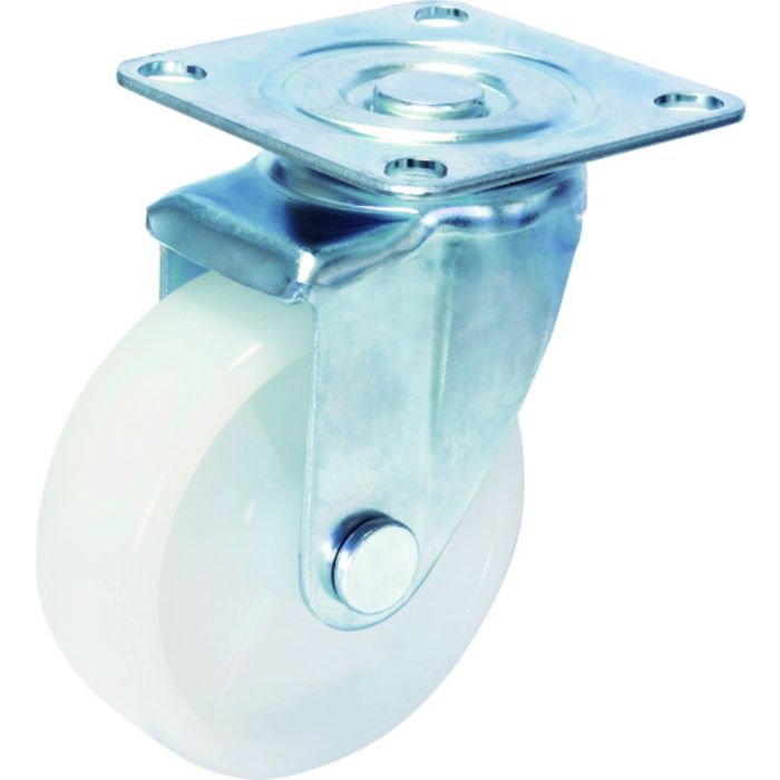 ユーエイ プレート式 自在 キャスター ナイロン 車輪径100mm  Jタイプ SJ型 取付寸法71×71(68×68)(Tcode:3797015)