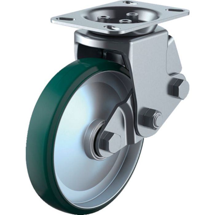 ユーエイ プレート式 固定 クッションキャスター ウレタン 車輪径200mm  SKYタイプ SKY-2R型 取付寸法133×86(125×62)(Tcode:3638924)