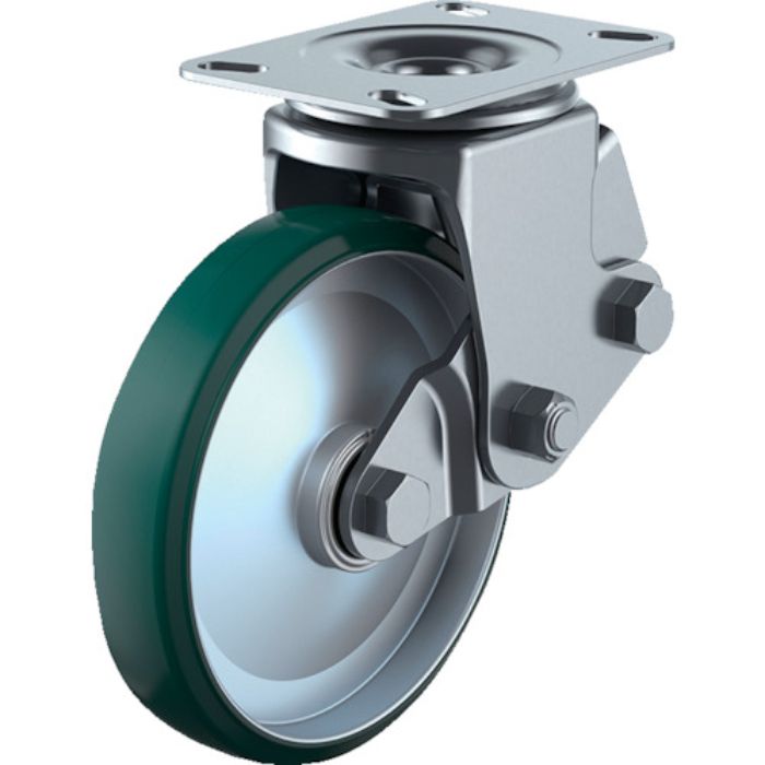 ユーエイ プレート式 自在 クッションキャスター ウレタン 車輪径200mm  SKYタイプ SKY-2S型 取付寸法133×86(125×62)(Tcode:3640415)