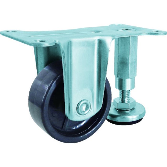 ユーエイ プレート式 固定 アジャスター付キャスター グレーナイロン 車輪径60mm  AFタイプ SR-AF型 取付寸法96×48(Tcode:1492609)