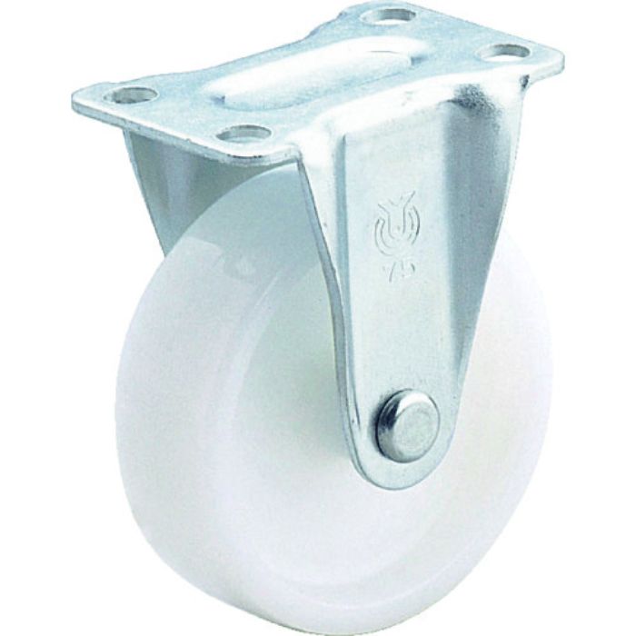 ユーエイ プレート式 固定 キャスター ナイロン 車輪径75mm  Sタイプ SR型 取付寸法55×28(Tcode:3279243)