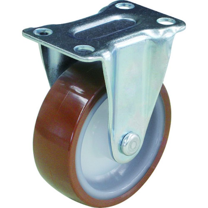 ユーエイ プレート式 固定 キャスター ウレタン 車輪径75mm  Sタイプ SR型 取付寸法55×28(Tcode:3277259)