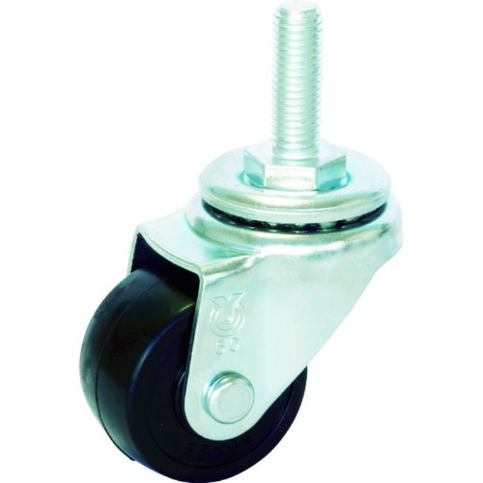 ユーエイ ねじ込み式 自在 キャスター ゴム 車輪径50mm  Sタイプ ST型 ネジ寸法M16×40ピッチ2(Tcode:3797244)