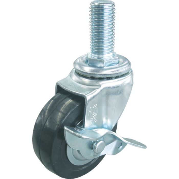 ユーエイ ねじ込み式 自在 キャスター ゴム 車輪径50mm ストッパー付き Sタイプ ST-S型 ネジ寸法W3/4×40山数10(Tcode:4405285)