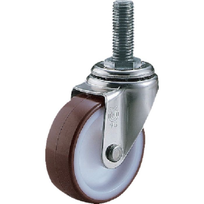 ユーエイ ねじ込み式 自在 キャスター ウレタン 車輪径50mm  Sタイプ ST型 ネジ寸法M12×35ピッチ1.75(Tcode:8093408)