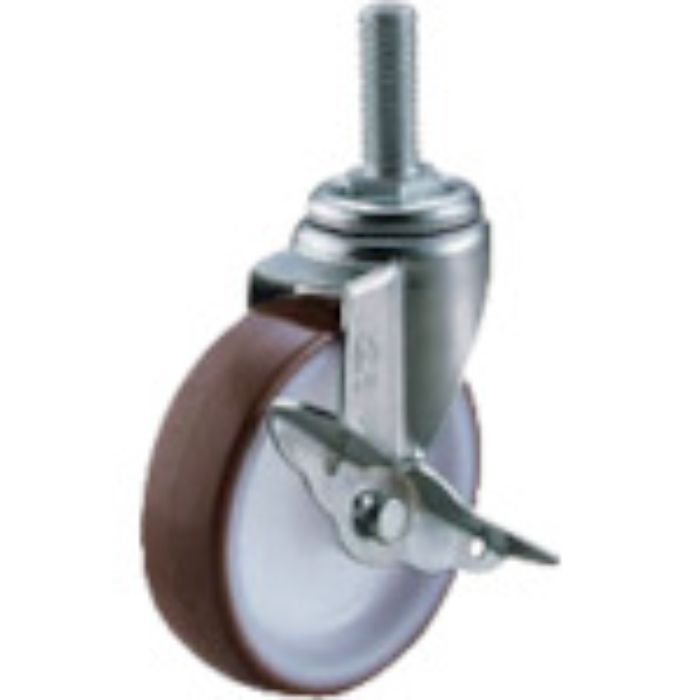 ユーエイ ねじ込み式 自在 キャスター ウレタン 車輪径50mm ストッパー付き Sタイプ ST-S型 ネジ寸法M12×35ピッチ1.75(Tcode:8093410)