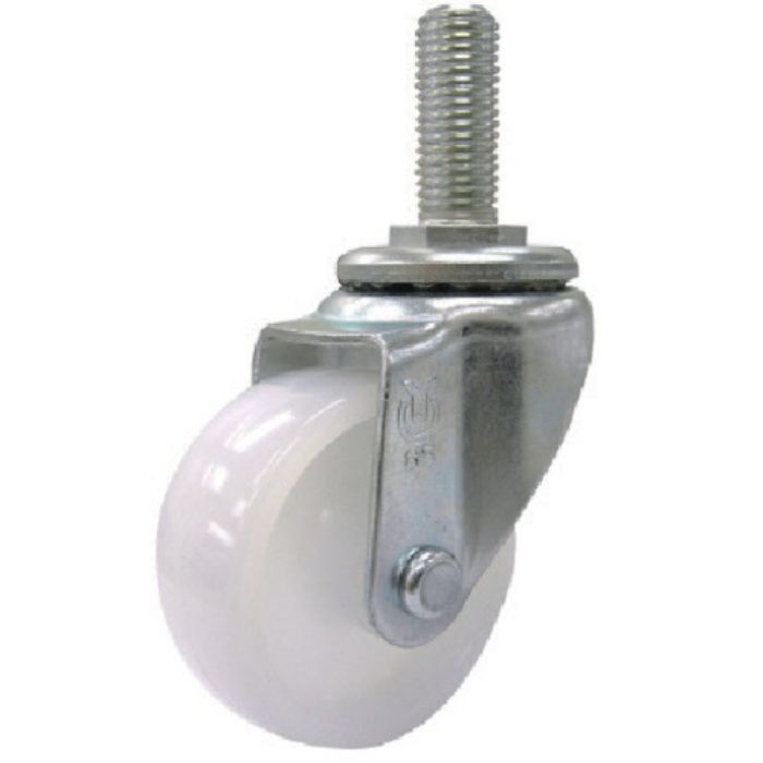 ユーエイ ねじ込み式 自在 キャスター ナイロン 車輪径75mm  Sタイプ ST型 ネジ寸法M12×35ピッチ1.75(Tcode:8093171)