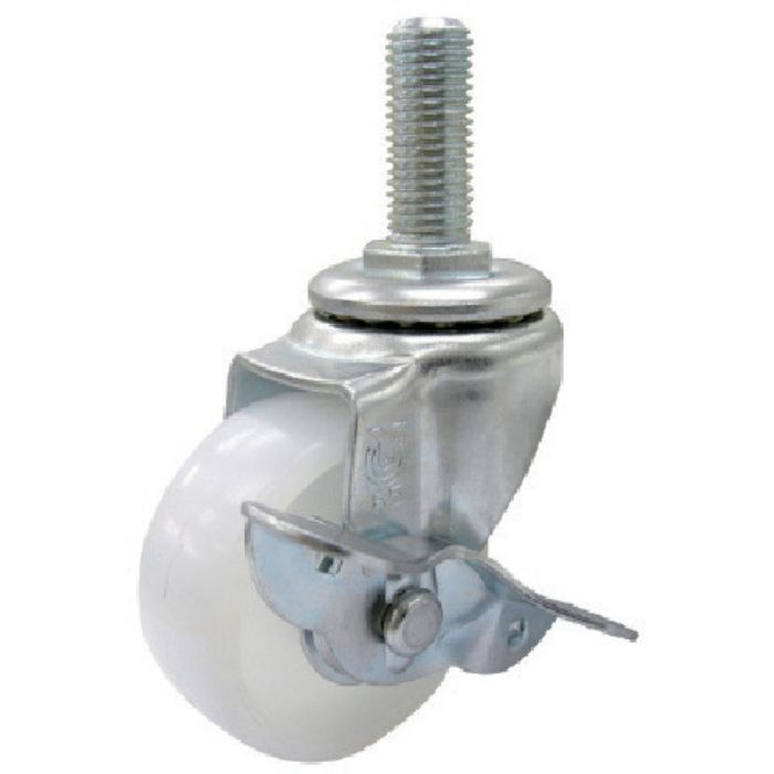 ユーエイ ねじ込み式 自在 キャスター ナイロン 車輪径75mm ストッパー付き Sタイプ ST-S型 ネジ寸法M16×40ピッチ2(Tcode:8093036)