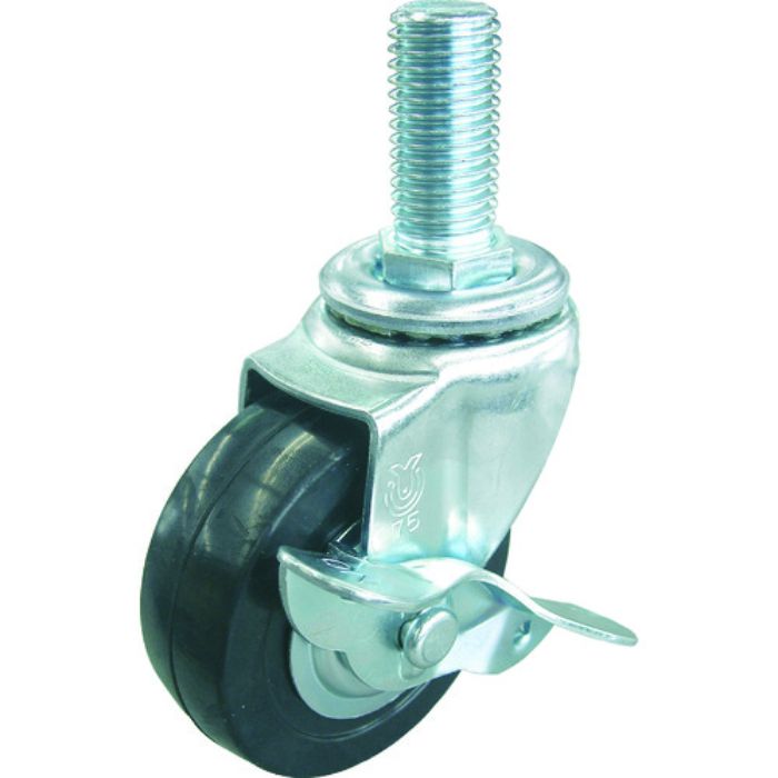 ユーエイ ねじ込み式 自在 キャスター ゴム 車輪径75mm ストッパー付き Sタイプ ST-S型 ネジ寸法W3/4×40山数10(Tcode:4405404)