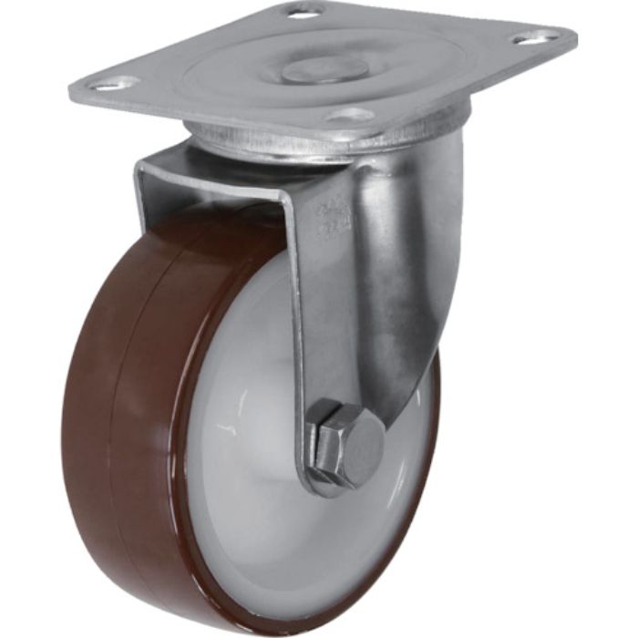 シシク ステンレスキャスター 自在ウレタン車輪付(Tcode:3535771)