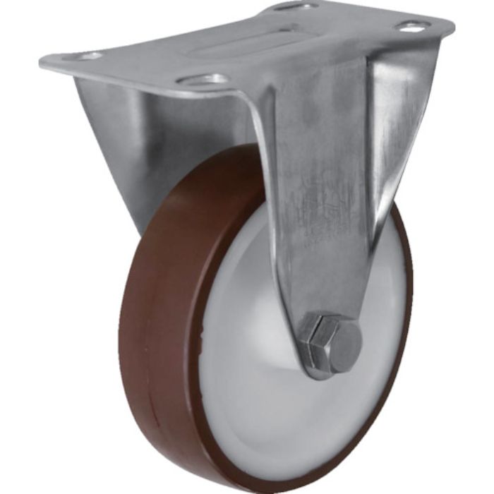 シシク ステンレスキャスター 固定ウレタン車輪付(Tcode:3535444)