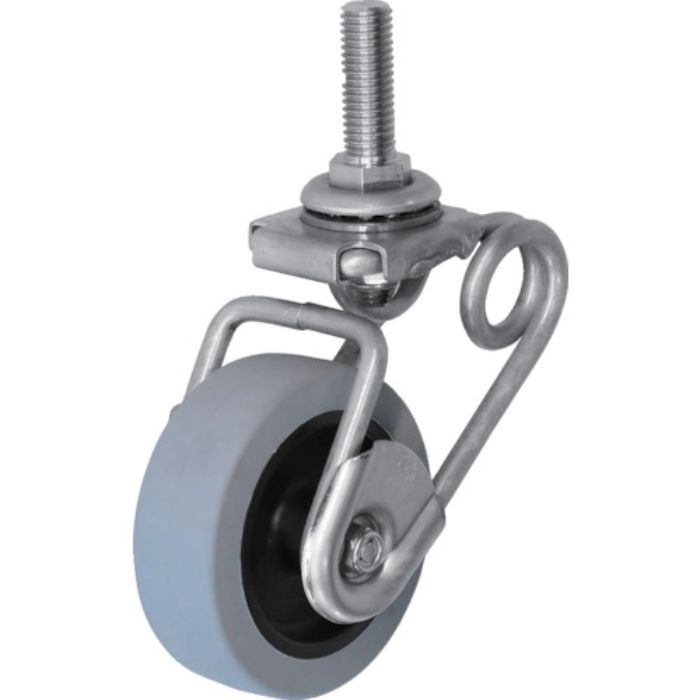 シシク 緩衝キャスター5 ステンレス製 自在 ネジ込み 75径 ウレタン車(Tcode:4414179)