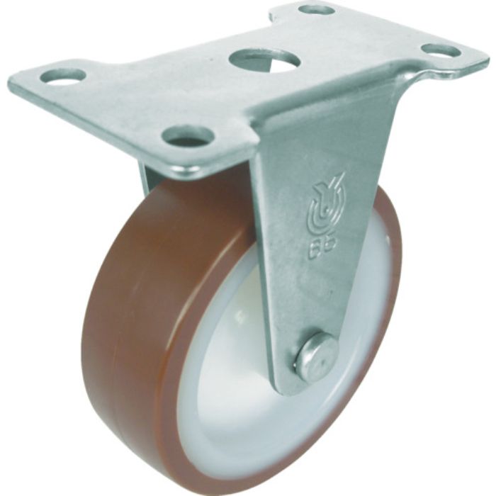 ユーエイ プレート式 固定 ステンレスキャスター ウレタン 車輪径50mm  Eタイプ SUS-ER型 取付寸法56×28(Tcode:3797546)