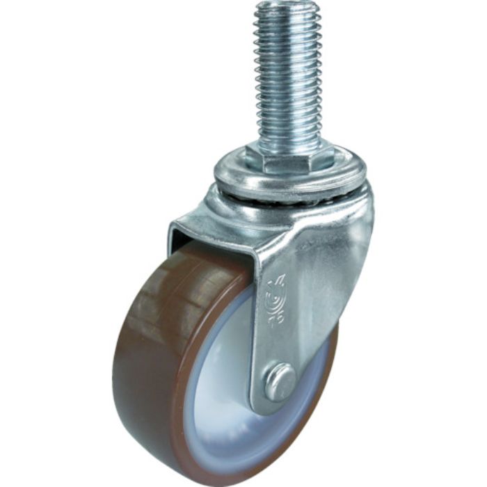 ユーエイ ねじ込み式 自在 ステンレスキャスター ウレタン 車輪径100mm  Eタイプ SUS-ET型 ネジ寸法W3/4×40山数10(Tcode:4405471)