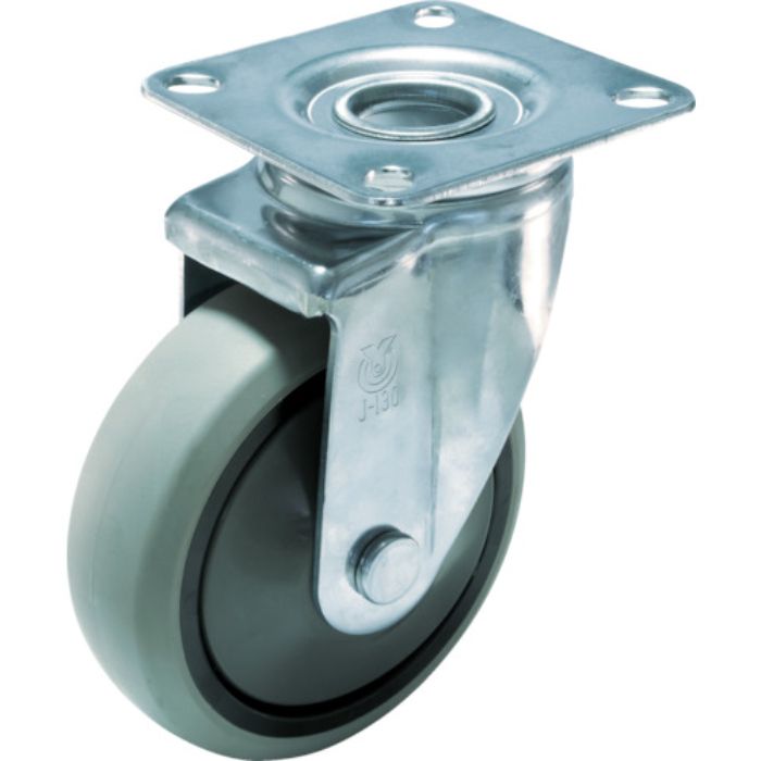 ユーエイ プレート式 自在 ステンレスキャスター ウレタン 車輪径150mm  Jタイプ SUS-J2型 取付寸法80×80(75×75)(Tcode:3797619)