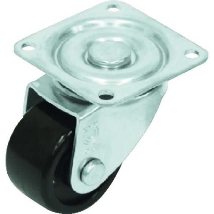 ユーエイ プレート式 自在 ステンレス低床キャスター 強化ナイロン 車輪径50mm  Hタイプ SUS-HG型 取付寸法50×50(Tcode:8093320)