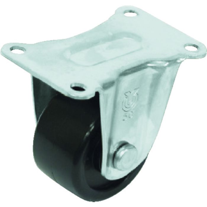 ユーエイ プレート式 固定 ステンレス低床キャスター 強化ナイロン 車輪径50mm  Hタイプ SUS-HR型 取付寸法66×36(Tcode:8093317)