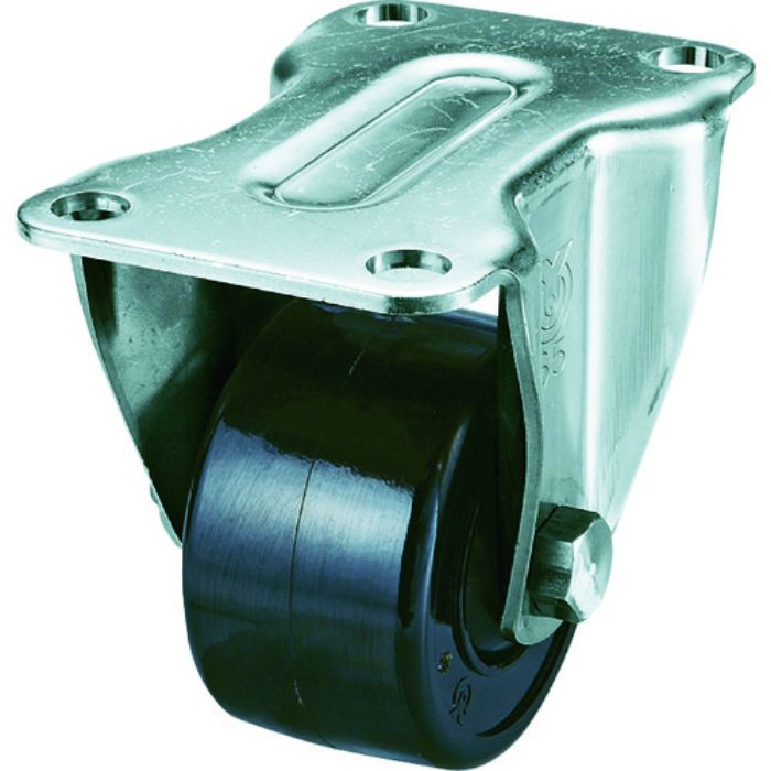 ユーエイ プレート式 固定 ステンレス低床キャスター 強化ナイロン 車輪径75mm  Hタイプ SUS-HR型 取付寸法103×52(Tcode:1142907)