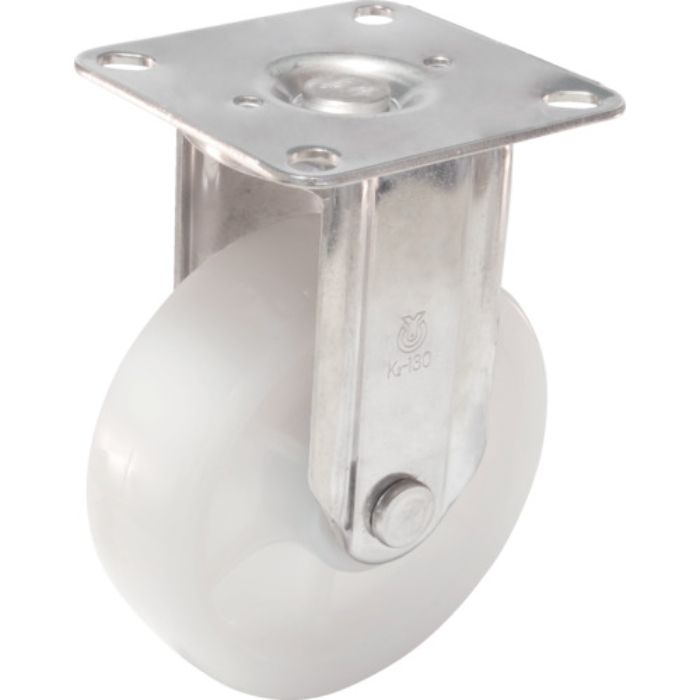 ユーエイ プレート式 固定 ステンレスキャスター ナイロン 車輪径130mm  Jタイプ SUS-K2型 取付寸法80×80(75×75)(Tcode:3797694)