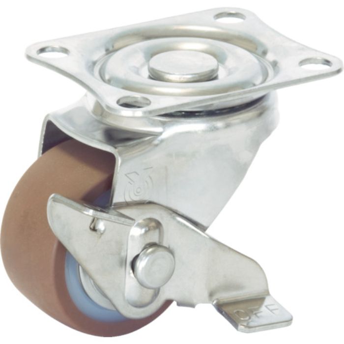 ユーエイ プレート式 自在 ステンレスキャスター ウレタン 車輪径50mm ストッパー付き Sタイプ SUS-SG-S型 取付寸法55×42(Tcode:3797741)