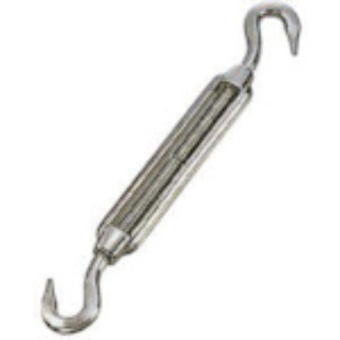 水本 ステンレス 枠式ターンバックル(フック&フック) 捻子径2分5厘 使用荷重1.18kN(Tcode:8492943)