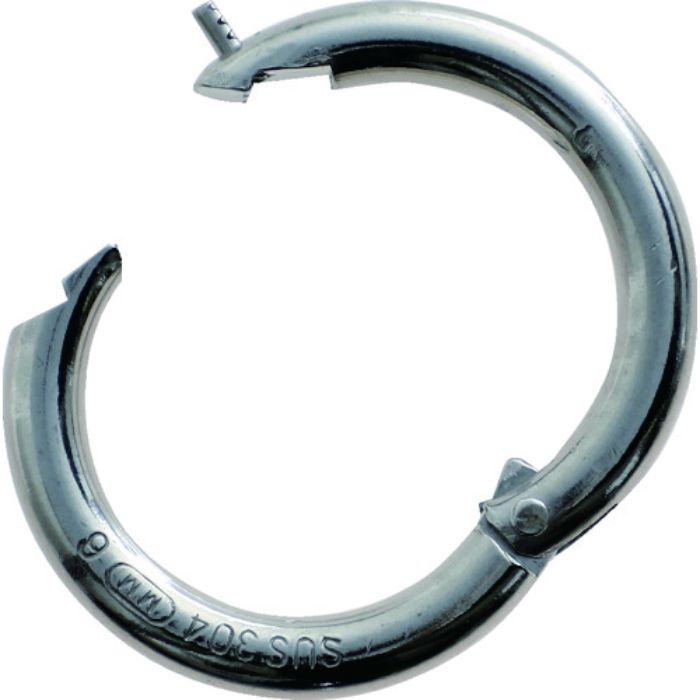 TRUSCO リング ステンレス ピン止めチェーンキャッチ 線径6mm 内径30mm(Tcode:2081039)